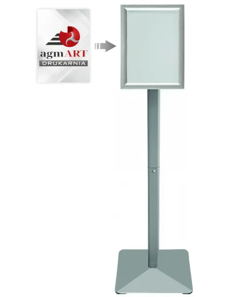 MENU BOARD A4 Stojak na menu informacyjny potykacz OWZ srebrny