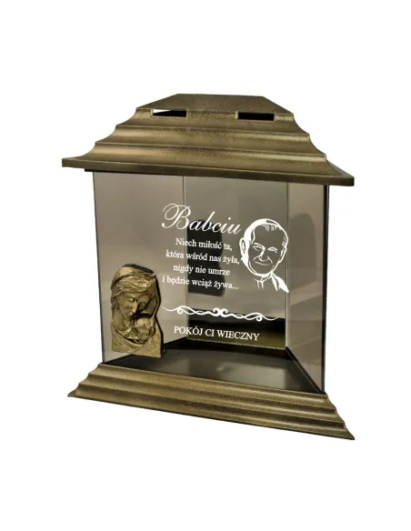 ZNICZ kapliczka z napisem GRAWEREM Trapez