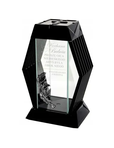 NOWOCZESNY ZNICZ z grawerem personalizowany twój napis DLA BABCI