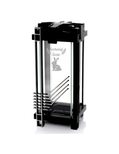 Nowoczesny Znicz Czarny Personalizowany Grawer Z NAPISEM DLA TATY