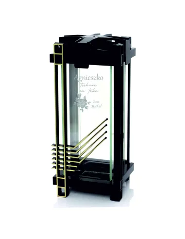 Elegancki Nowoczesny Znicz Czarny Personalizowany Grawer NAPIS DLA SIOSTRY