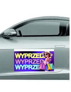 Magnes na samochód reklama magnetyczna 60x30 cm wyprzedaż