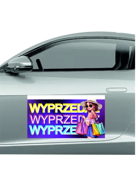 Magnes na samochód reklama magnetyczna 60x30 cm wyprzedaż