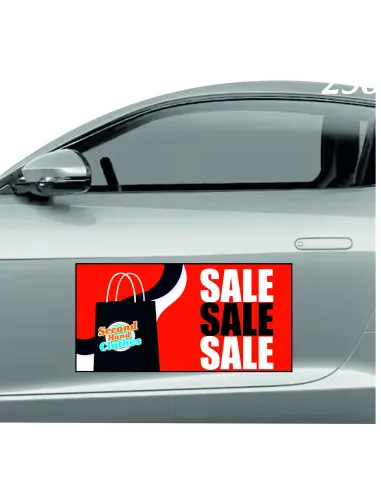 Magnes na samochód reklama magnetyczna 60x30 cm sale