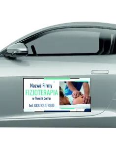 Magnes na samochód reklama magnetyczna 60x30 cm fizjoterapia