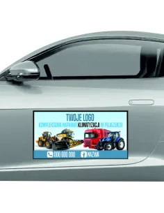 Magnes na samochód reklama magnetyczna 60x30 cm kompleksowa naprawa klimatyzacji