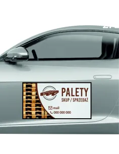 Magnes na samochód reklama magnetyczna 60x30 cm palety skup/sprzedaż