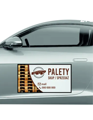 Magnes na samochód reklama magnetyczna 60x30 cm palety skup/sprzedaż