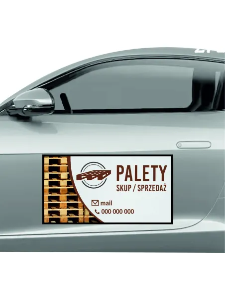 Magnes na samochód reklama magnetyczna 60x30 cm palety skup/sprzedaż