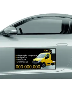 Magnes na samochód reklama magnetyczna 60x30 cm auto