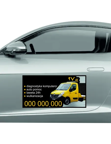 Magnes na samochód reklama magnetyczna 60x30 cm auto