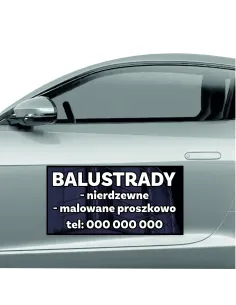 Magnes na samochód reklama magnetyczna 60x30 cm balustrady
