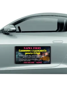 Magnes na samochód reklama magnetyczna 60x30 cm laserowe czyszczenie powierzchni