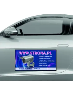 Magnes na samochód reklama magnetyczna 60x30 cm systemy alarmowe