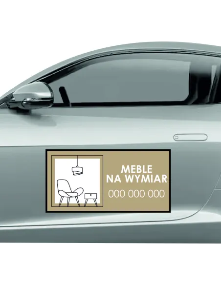 Magnes na samochód reklama magnetyczna 60x30 cm meble na wymiar