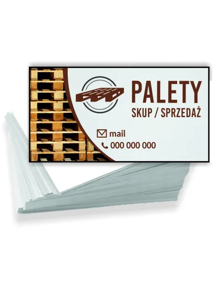 Wizytówki firmowe reklamowe 100szt różne wzory palety skup/sprzedaż