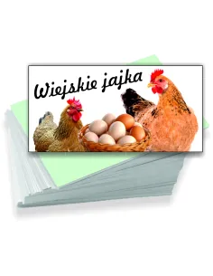 Wizytówki firmowe reklamowe 100szt różne wzory wiejskie jaja