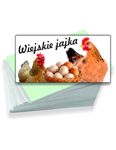 Wizytówki firmowe reklamowe 100szt różne wzory wiejskie jaja