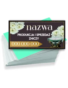 Wizytówki firmowe reklamowe 100szt różne wzory produkcja i sprzedaż zniczy