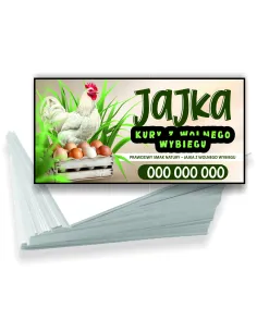 Wizytówki firmowe reklamowe 100szt różne wzory jajka