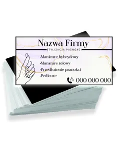 Wizytówki firmowe reklamowe 100szt różne wzory stylizacja paznokci