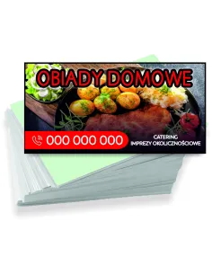 Wizytówki firmowe reklamowe 100szt różne wzory obiady domowe