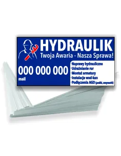 Wizytówki firmowe reklamowe 100szt różne wzory hydraulik
