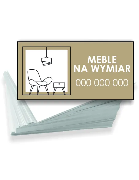 Wizytówki firmowe reklamowe 100szt różne wzory meble na wymiar