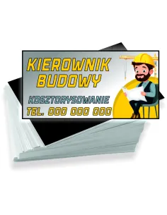 Wizytówki firmowe reklamowe 1000szt różne wzory kierownik budowy