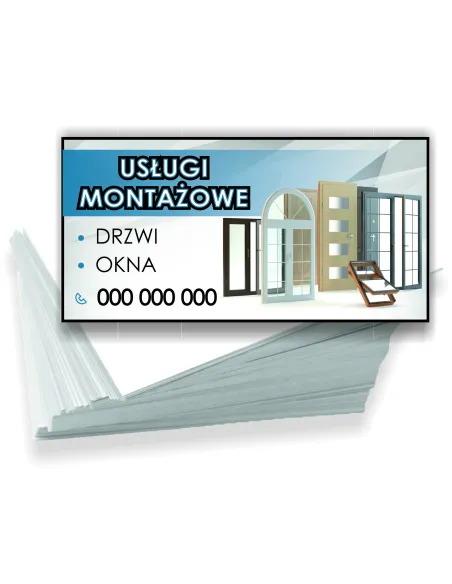Wizytówki firmowe reklamowe 1000szt różne wzory usługi montażowe