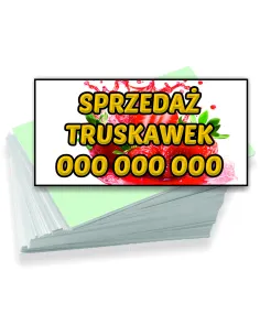 Wizytówki firmowe reklamowe 1000szt różne wzory sprzedaż truskawek