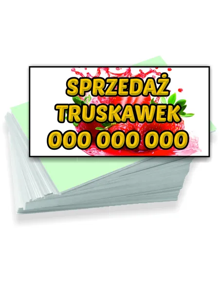 Wizytówki firmowe reklamowe 1000szt różne wzory sprzedaż truskawek