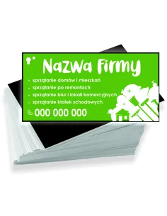Wizytówki firmowe reklamowe 1000szt różne wzory sprzątanie