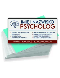 Wizytówki firmowe reklamowe 1000szt różne wzory psycholog