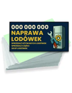 Wizytówki firmowe reklamowe 1000szt różne wzory naprawa lodówek