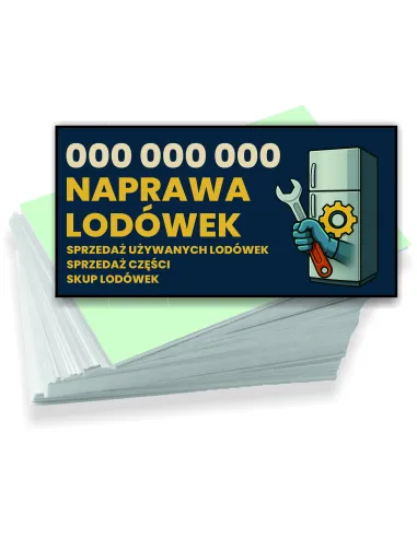 Wizytówki firmowe reklamowe 1000szt różne wzory naprawa lodówek