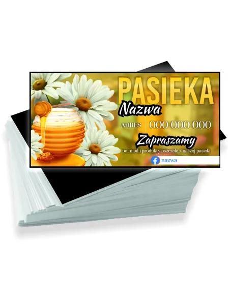 Wizytówki firmowe reklamowe 1000szt różne wzory pasieka