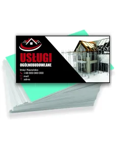 Wizytówki firmowe reklamowe 1000szt różne wzory usługi ogólnobudowlane