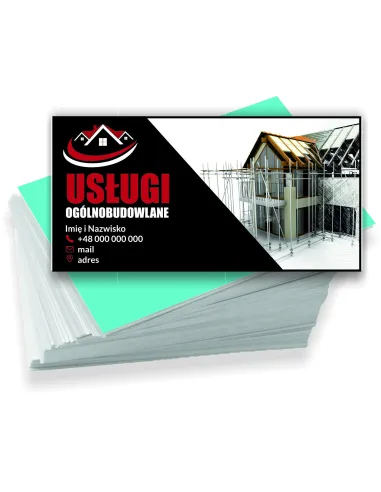 Wizytówki firmowe reklamowe 1000szt różne wzory usługi ogólnobudowlane