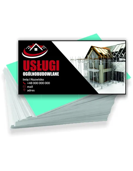 Wizytówki firmowe reklamowe 1000szt różne wzory usługi ogólnobudowlane
