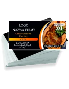 Wizytówki firmowe reklamowe 1000szt różne wzory obiady domowe catering
