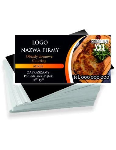 Wizytówki firmowe reklamowe 1000szt różne wzory obiady domowe catering