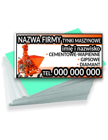 Wizytówki firmowe reklamowe 1000szt różne wzory tynki maszynowe