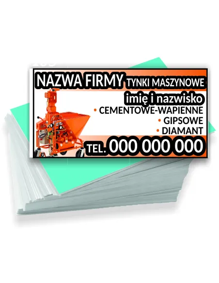Wizytówki firmowe reklamowe 1000szt różne wzory tynki maszynowe