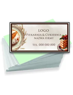 Wizytówki firmowe reklamowe 1000szt różne wzory pierkarnia i cukiernia