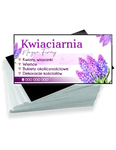 Wizytówki firmowe reklamowe 1000szt różne wzory firma kwieciarnia