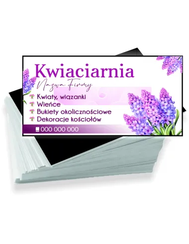 Wizytówki firmowe reklamowe 1000szt różne wzory firma kwieciarnia