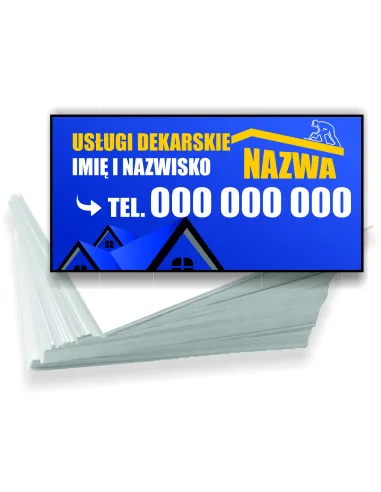 Wizytówki firmowe reklamowe 1000szt różne wzory usługi dekarskie