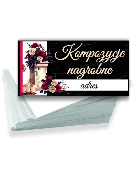 Wizytówki firmowe reklamowe 200 szt różne wzory kompozycje nagrobne