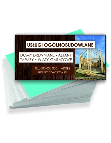 Wizytówki firmowe reklamowe 200 szt różne wzory usługi ogólnobudowlane różne konstrukcje
